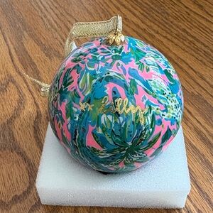 Lilly Pulitzer Festive Ornament - Pink, Blue, and Green